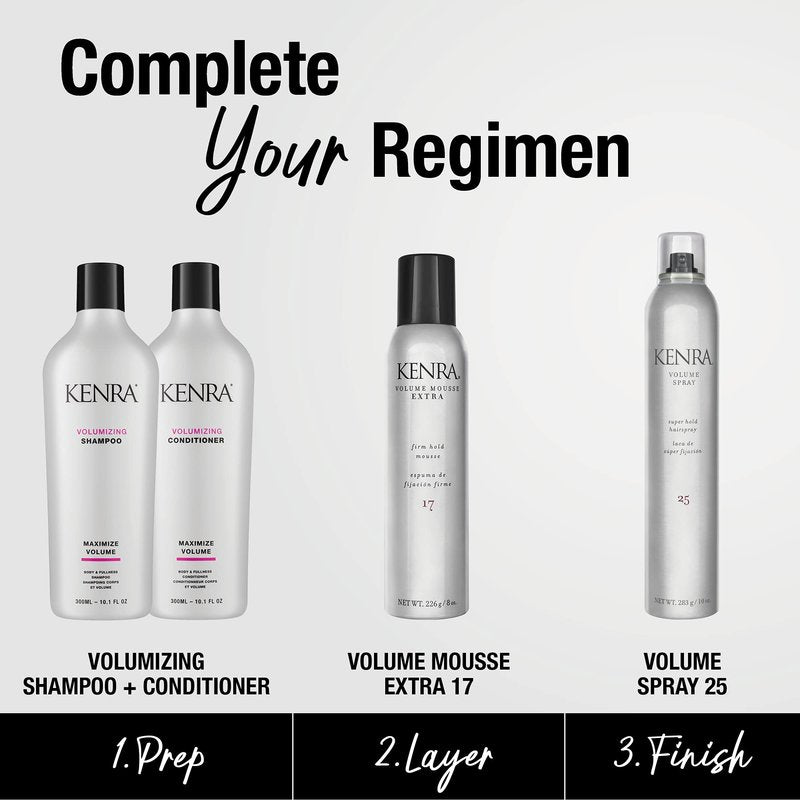 Kenra Professional Volume Spray 25 50% | Super Hold Finishing & Styling Hairspray | Flake-free & Fast-drying | Wind & Humidity Resistance | All Hair Types | 16 oz (2-Pack)