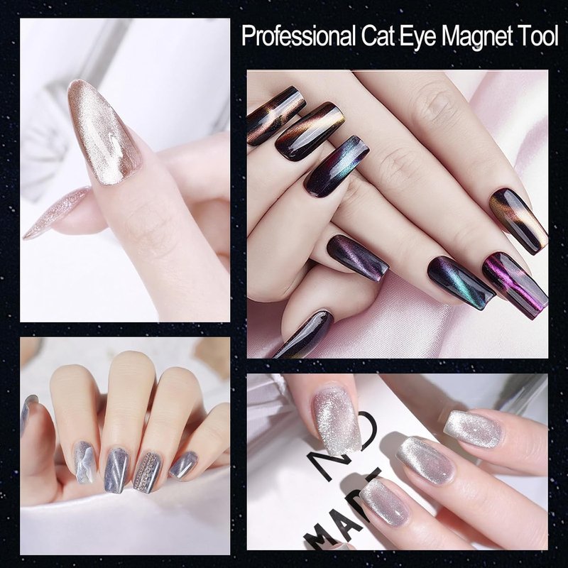 Cat Eye Nail Magnet - 5.9-Inch Double-Head Magnetic Tool for 3D Nail Art | DIY & Salon Use