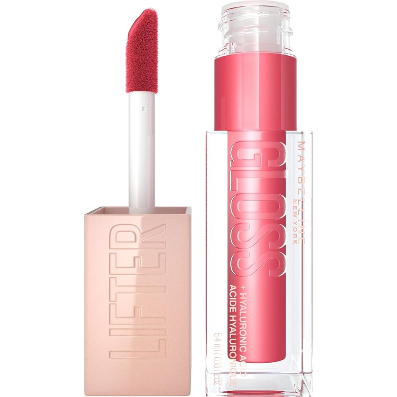 Maybelline Lifter Gloss - Hydrating Lip Gloss with Hyaluronic Acid for Plumper Lips | Heat Raspberry Neutral, 0.18 Ounce