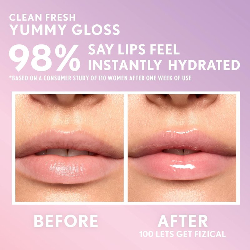 COVERGIRL Clean Fresh Yummy Lip Gloss - Sheer Vegan Formula | 100 Let's Get Fizzical, 0.33 fl oz