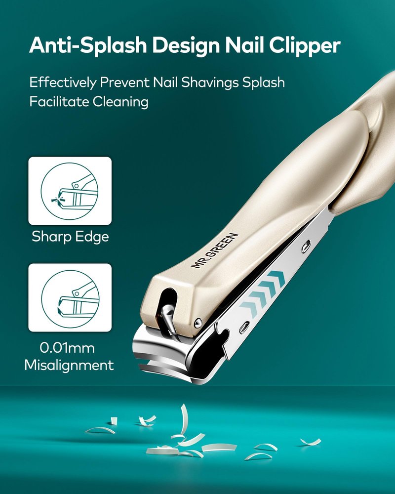 Nail Clippers with Catcher, Professional Stainless Steel Fingernail and Toenail Clipper Cutter, Trimmer Set for Men and Women(Small)