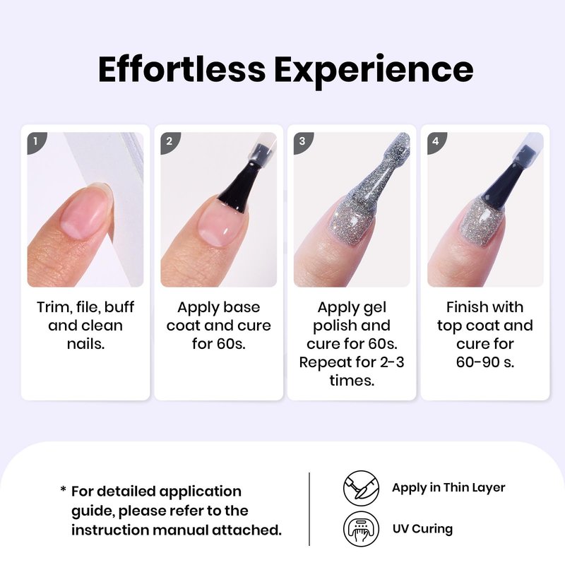 Beetles Silver Gel Nail Polish - Silver Party, 15ml Glitter Gel Polish, Soak Off UV LED Needed Nail Art Manicure Salon DIY Design at Home Summer Gifts for Woman