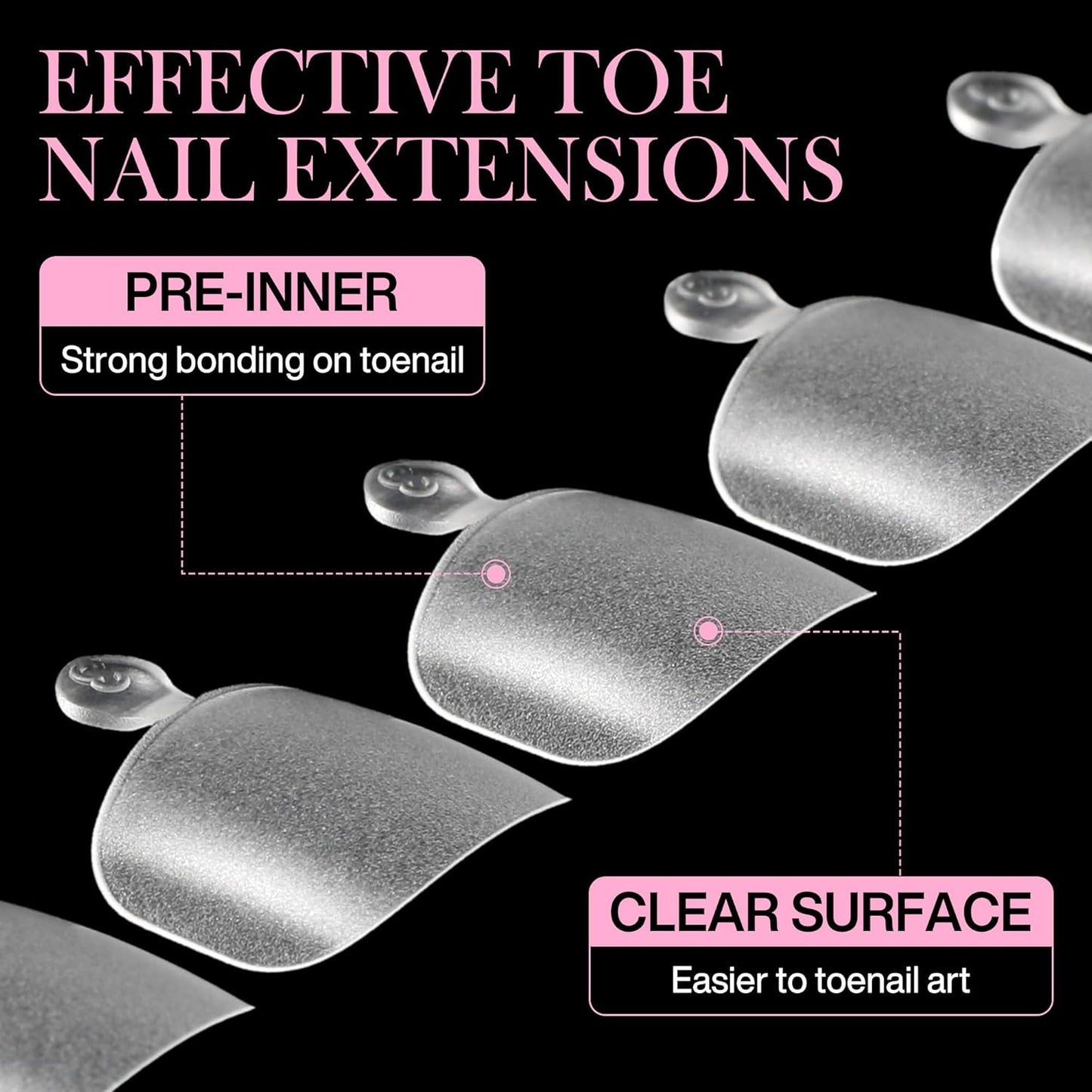 Skiennix Square Toe Nail Tips - 240pcs Matte Press-On Toenails | 12 Sizes for DIY Nail Extensions