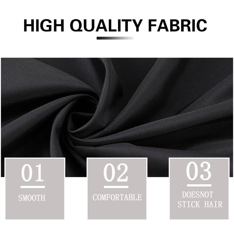 Black Barber Cape, Professional Nylon Waterproof Hair Cutting Cape with Snap Closure Salon Cape, 62" x 54" Hairdressing Cape (Black-10 Pack)