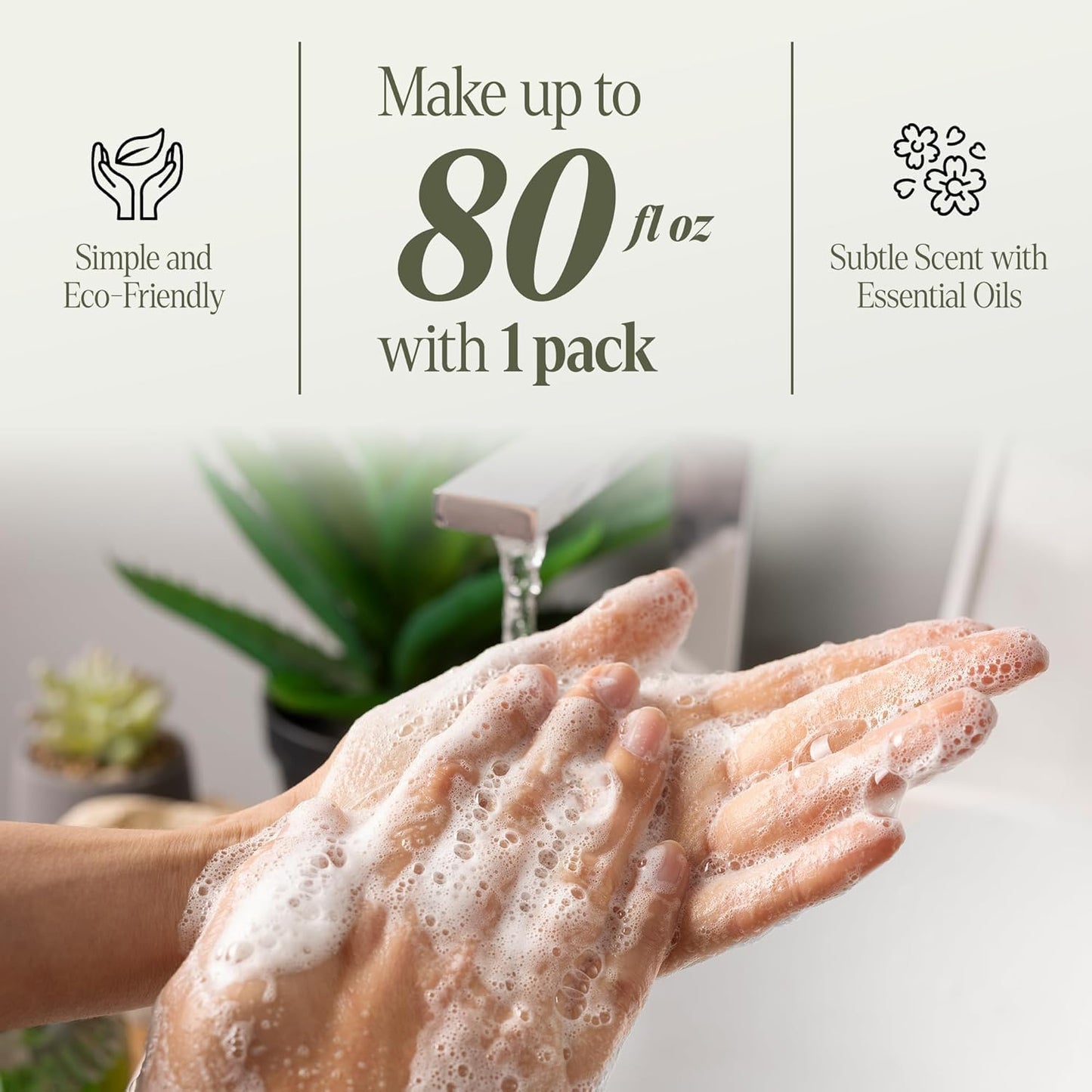 Tidy Kitchen Foaming Hand Soap Tablets - Gentle Moisturizing Foam Refill Pack (10 Count, Orange Scent)