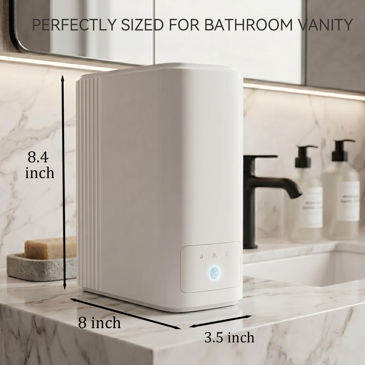 Villegloire Hot Towel Dispenser, 5s Instant Heating Automatic Facial Towel Warmer (131°F), Jam-Free Compressed Towel Machine for Skincare, Sensitive Skin & Baby Care, with 20 Compressed Towels