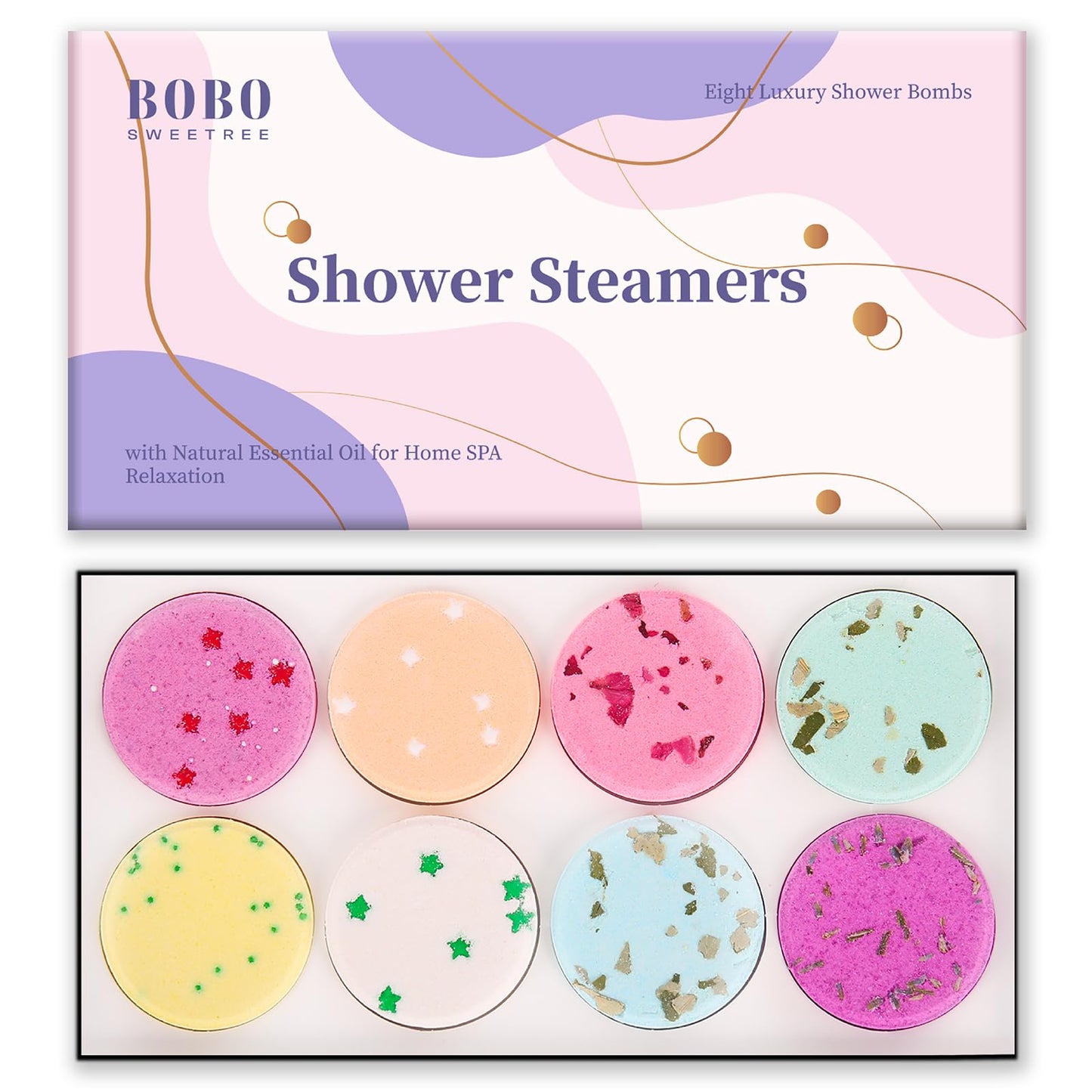 Shower Steamers Aromatherapy for Women Shower Bombs Great Smell with Natural Essential Oil, Perfect Gifts for Girls, Relaxing Set for Self Care SPA -Ideal Birthday, Pack of 8 (Multicolor)