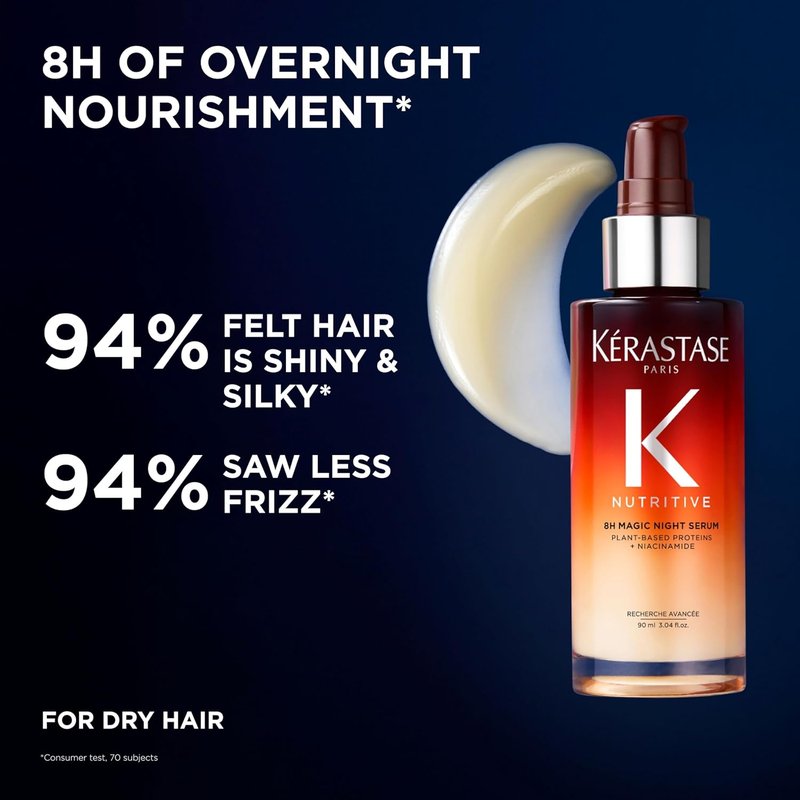 Kerastase Nutritive 8H Magic Night Serum - Overnight Treatment for Dry Hair | Enhances Shine & Nourishes
