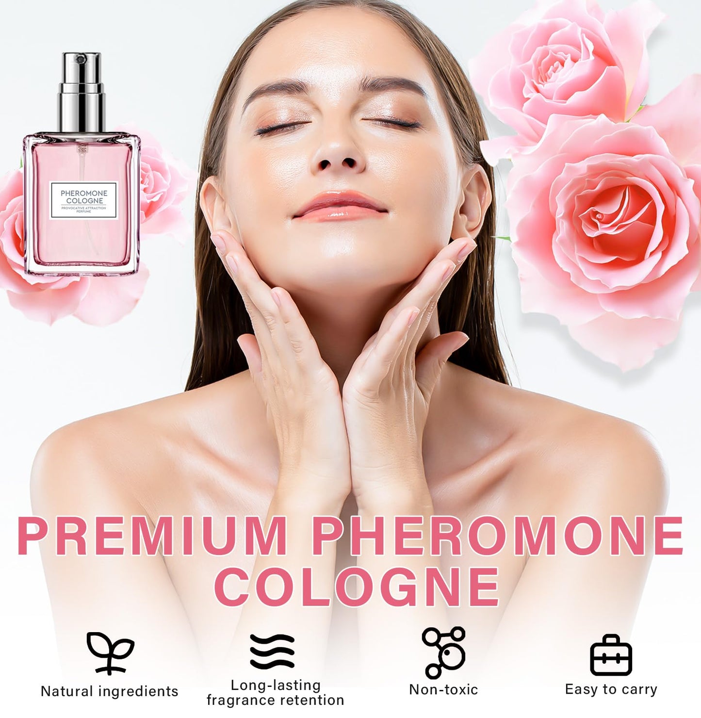 WKCWKC Pheromone Perfume for Woman, Long Lasting Perfumes for Women, Elegant Floral Notes, 12H Advanced Scent Release Formula, Travel-Size Womens Perfume for Romantic Date & Daily Wear, 20ml