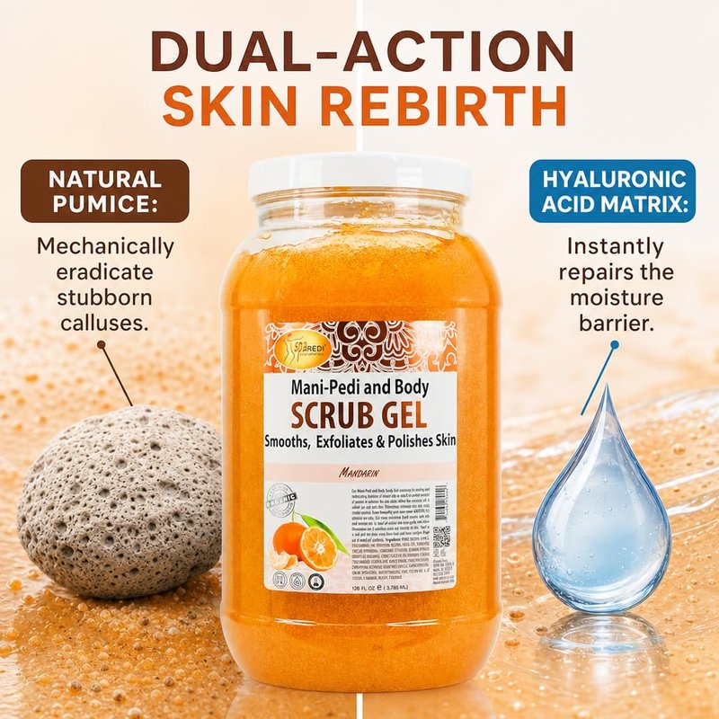 SPA REDI Professional Foot Treatment | Holistic Exfoliating Pedicure Solution for True Skin Rebirth | Visibly Smooth, Deeply Hydrated Feet & Elevated Client Satisfaction (Gallon)