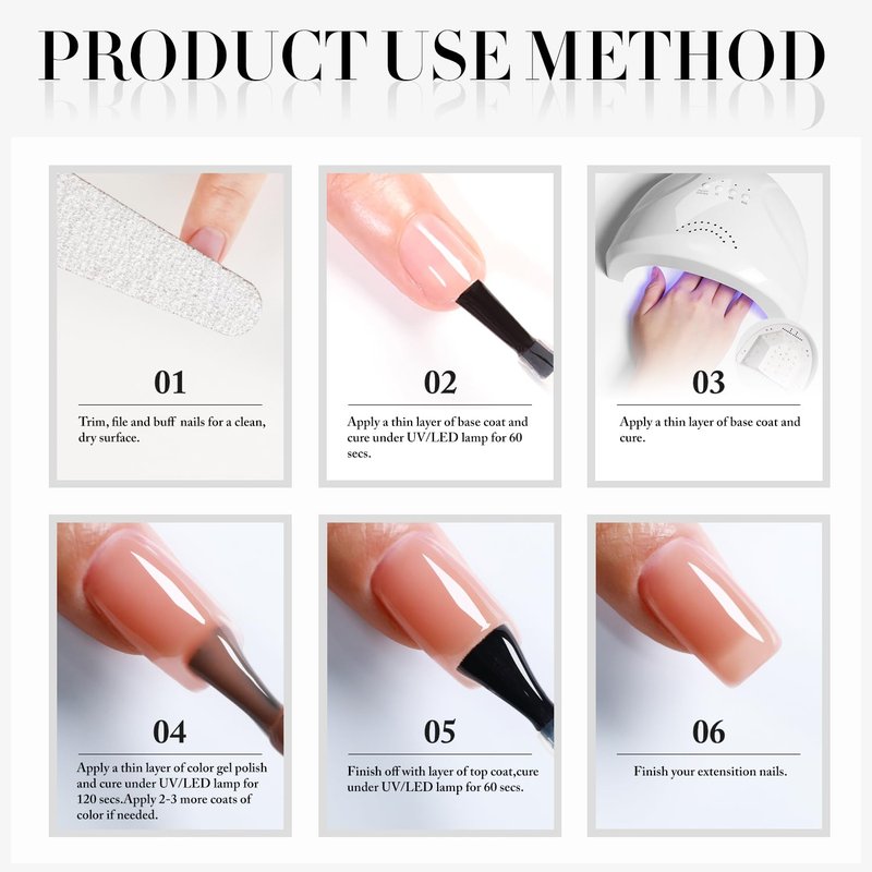 Double Rhythm 15 ML Gel Polish Pure Sheer Same Color Same Bottle Soak Off Gel Polish Nail Art Manicure Salon DIY at Home for Women (Pink Lilac-A1369)