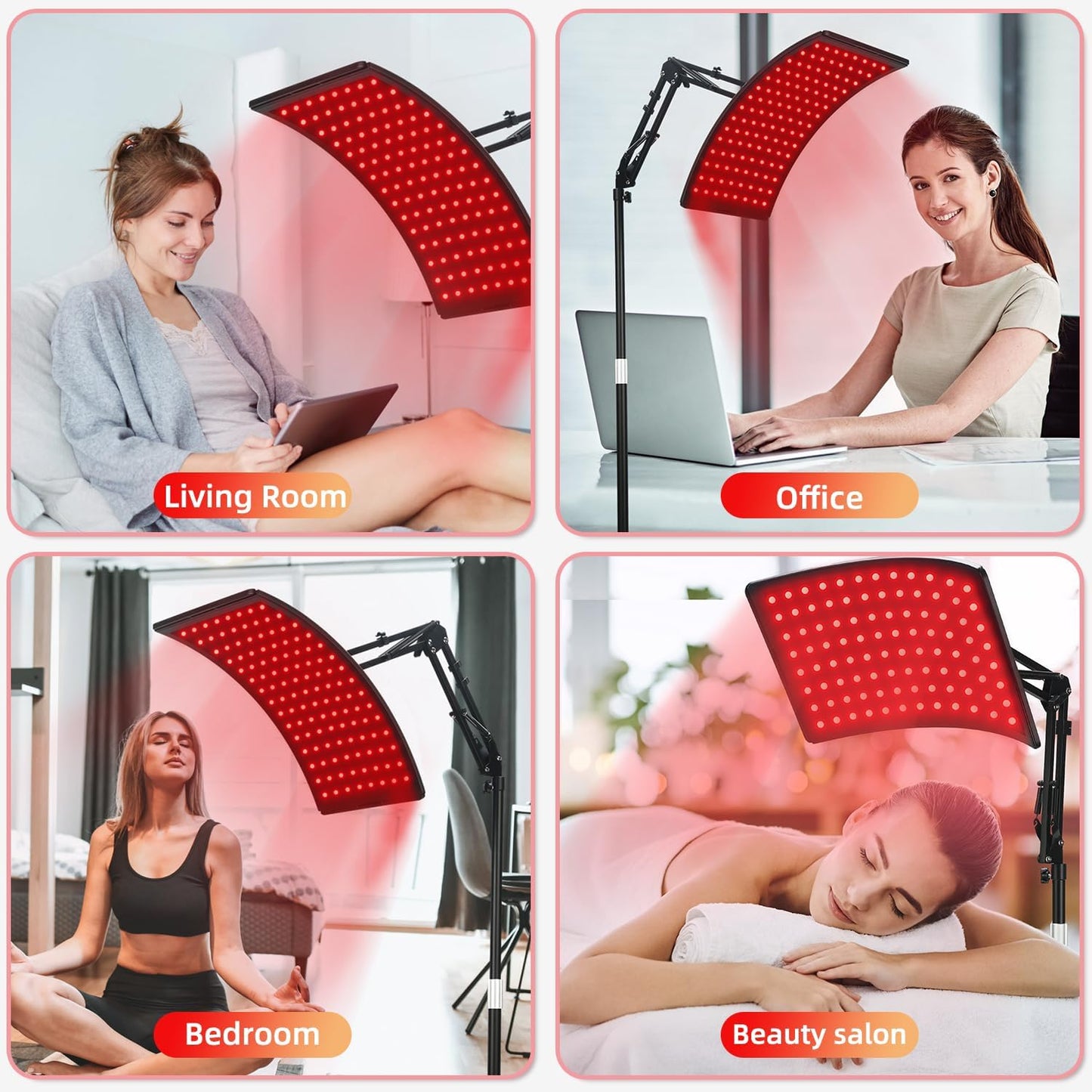 Skiennix Red Light Therapy Lamp - Infrared LED Device for Face & Body | 660nm & 850nm Specs
