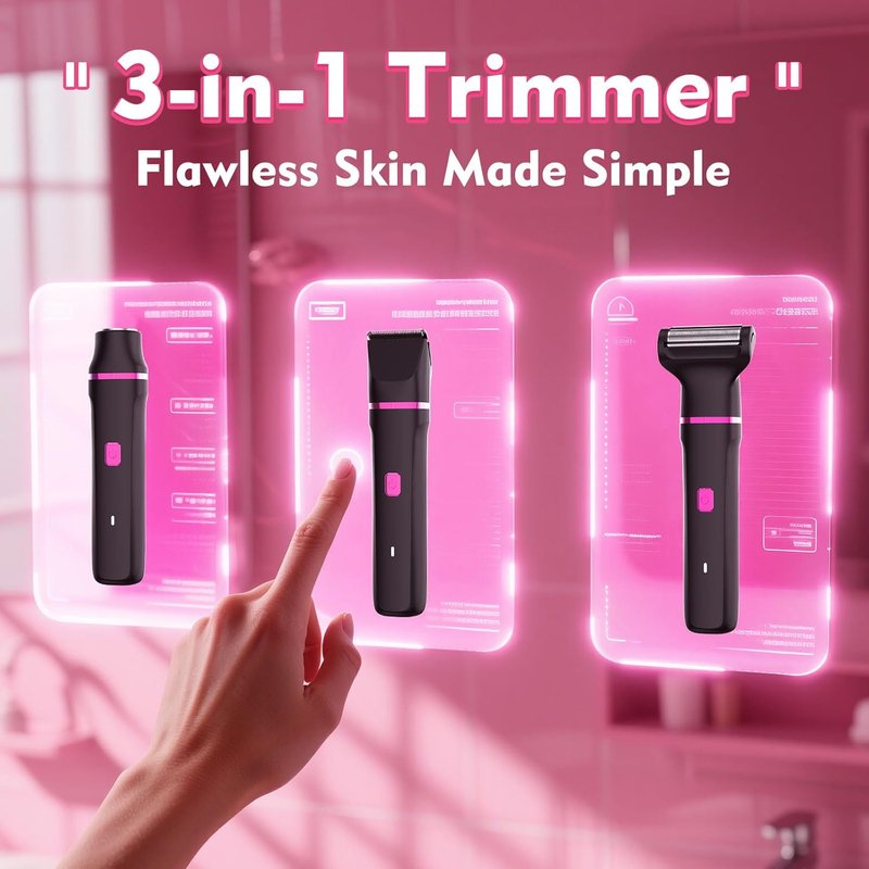 Bikini Trimmer for Women - Waterproof Electric Foil Shaver for Smooth Shaving | Rechargeable, Painless Body & Face Care