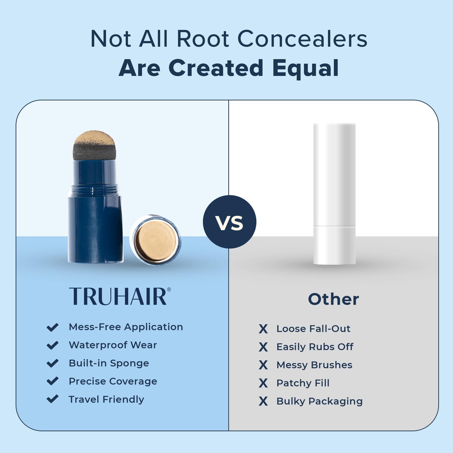 TRUHAIR Color & Conceal Waterproof Root Touch Up Hair Color Concealer - Hair Cover up for Gray Coverage and Hairline Filling - 11 Hair Colors Available (Red)