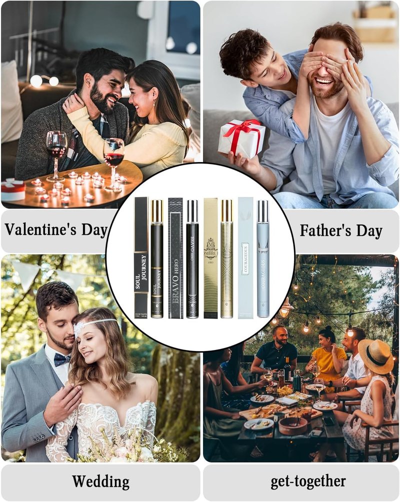 OFUN Cologne for Men, 6x35ml Mens Perfume Gifts, Cologne Sampler Sets for Men,Travel Size Perfumes Samples para Hombre, Fathers Day Birthday Gifts Anniversary Valenines Christmas