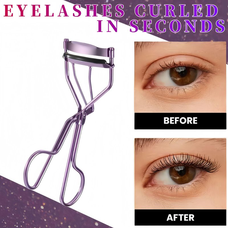 Acavado Professional Eyelash Curler with Lash Comb – Award-Winning Design – Pinch-Free, Effortless Curl for a Lash-Lift Effect in Seconds, Perfect for Home or Travel, Purple