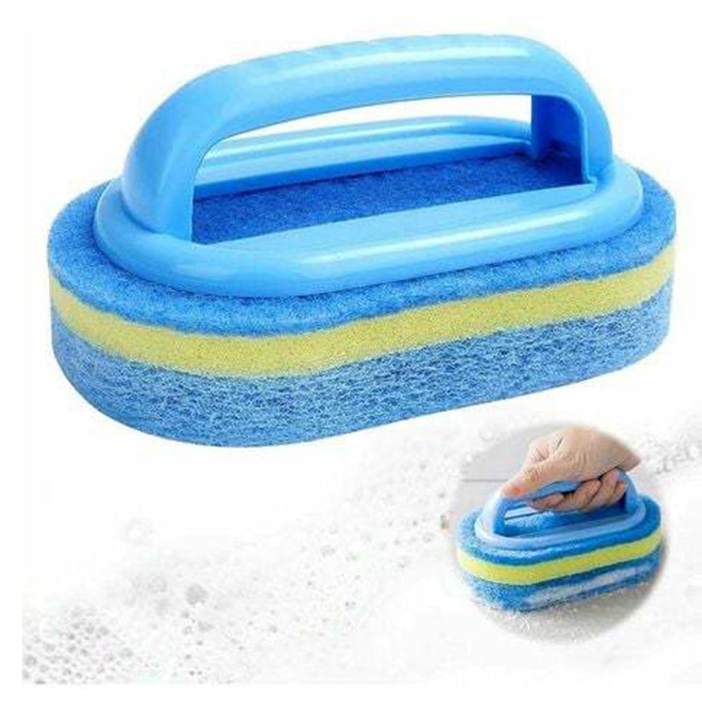 2pcs Household Cleaning Tools Quality Sponge Cleaning Brush with Handle Perfect for Daily Use in Kitchen Thick Sponge Brush