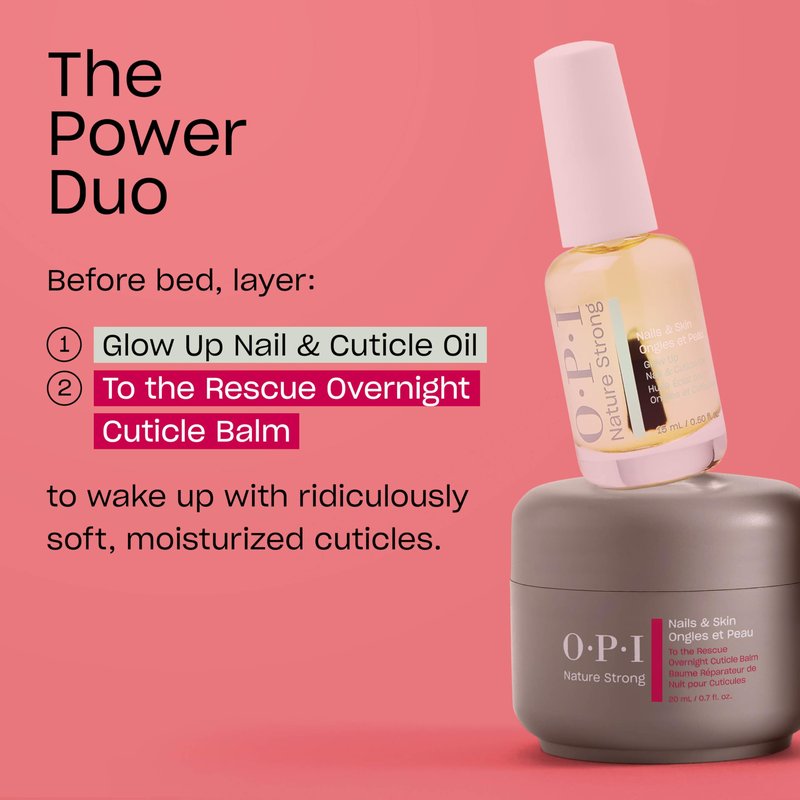 OPI Nature Strong Nails & Skin - Glow Up Nail & Cuticle Oil with Dropper | Lightweight, Nourishing Natural Oil Blend Moisturizes Dry Cuticles | Enriched with Vitamin E | 0.27 Fl Oz | 8 mL