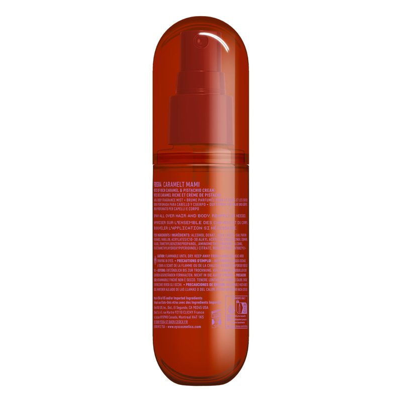 NYX PROFESSIONAL MAKEUP Fat Oil Fragrance Mist Perfume in Caramelt Mami, Caramel Scented Long Lasting Hair & Body Spray With Brown Sugar & Pistachio Notes, Vegan & Cruelty-Free, 2.7 fl oz
