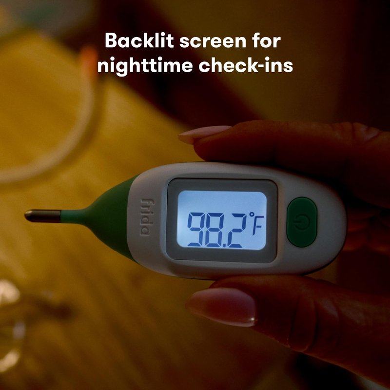 Frida Baby Rectal Thermometer for Babies, Digital Fever Thermometer for Babies, Newborns & Infants, Quick & Accurate Temperature Check, Water Resistant, Clear Case, Memory Holds Last 10 Readings