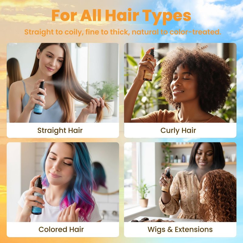 Ozenture Hair Perfume for Women - Amber Woody Hair Mist & Body Spray, Warm Lightweight Fragrance for Hair, Wigs & Fabric, Long-Lasting Travel Size Spray, 50mL