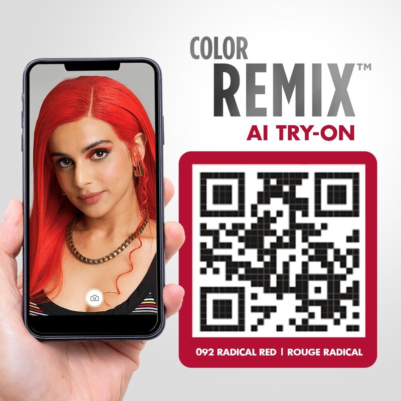 Got2b Color Remix - Customizable Semi-Permanent Hair Color in 092 Radical Red | Vibrant & Long-Lasting