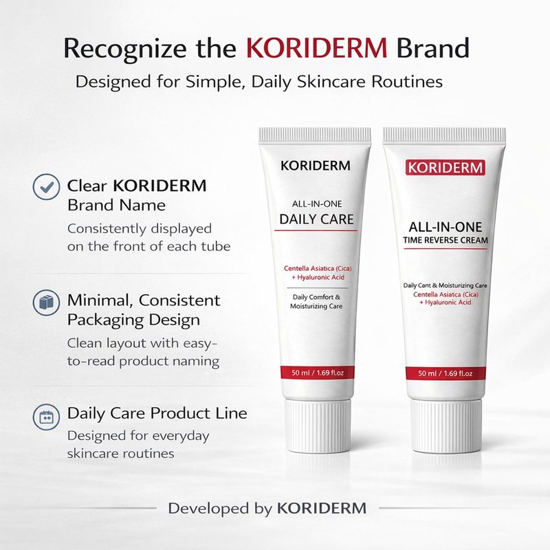 KORIDERM Time Reverse Cream, All-In-One Daily Moisturizing Face Cream with Centella Asiatica (Cica) & Hyaluronic Acid, Nourishing, Hydrates, Firms & Reduces Wrinkles – 50 mL / 1.69 fl oz (1)