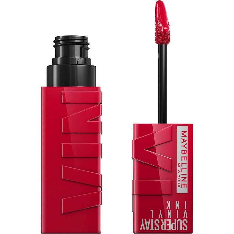 Maybelline Super Stay Vinyl Ink Liquid Lipcolor - Highly Pigmented Cool Red Lipstick | Longwear, 0.14 fl oz
