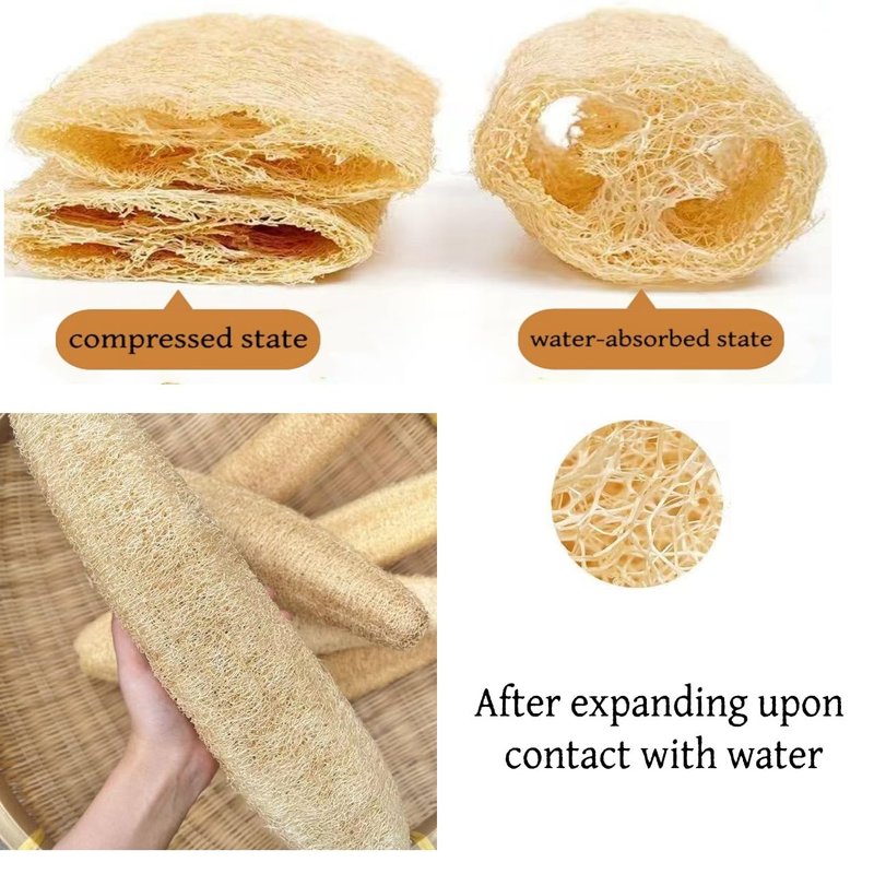 Natural Organic Loofah Sponges - Large Exfoliating Shower Bath Luffa for SPA, Beauty, and Radiant Skin