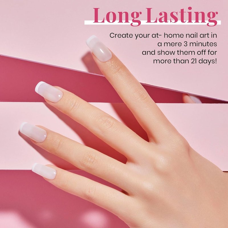Beetles Milky White Jelly Gel Nail Polish Set - 15ml Translucent Soak Off UV/LED Gel for Nail Art
