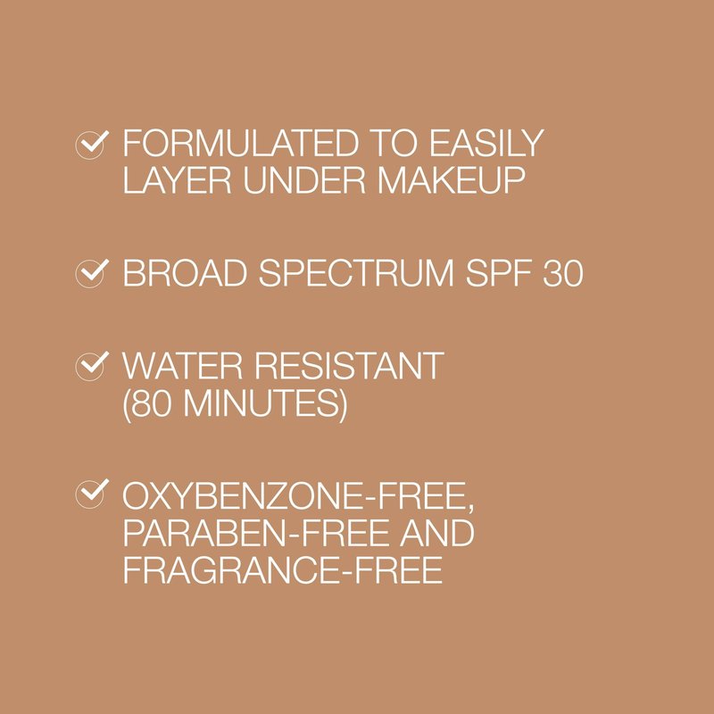 Neutrogena Purescreen+ Tinted Sunscreen for Face SPF 30, Broad Spectrum Mineral Sunscreen with Zinc Oxide & Vitamin E, Water Resistant, Fragrance Free, Medium, 1.1 fl oz