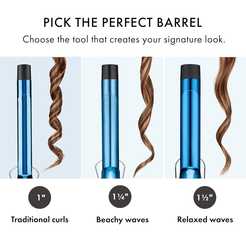 BabylissPRO Nano Titanium Curling Iron - Extended Barrel for Long Hair Styling