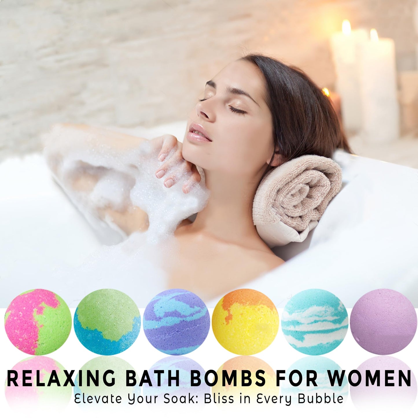 Bath Bombs for Women Gift Set - 24 Natural and Organic Bath Bombs with Essential Oils & Moisturizing Shea Butter, Spa Birthday Gift, Selfcare Gifts, Women, Teen Girls, Bridesmaid Gift