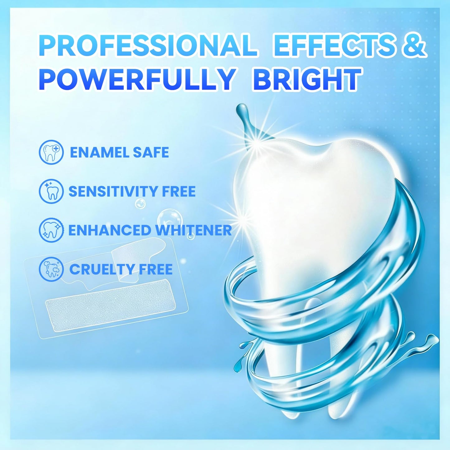 Teeth Whitening Strips for Sensitive Teeth - 9D Teeth Whitening Kit Professional Effects, Teeth Whitener for Enamel Safe, 14 White Strips (7 Day Treatment) Remove Stains for a Brighter Smile, Mint