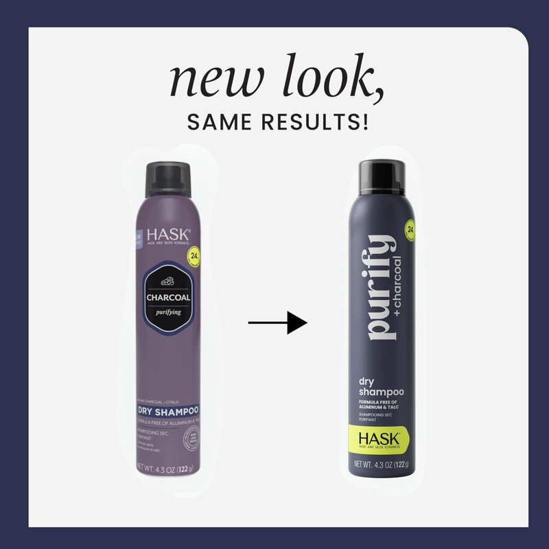 HASK Charcoal Purifying Dry Shampoo – Absorbs Oil, Purifies & Detoxifies Hair, Extends Time Between Washes, No Sulfates or Parabens, Cruelty-Free – 8.1oz