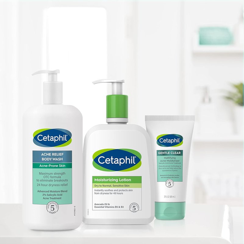 Cetaphil Body Wash - Acne Relief with 2% Salicylic Acid | Gently Exfoliates & Hydrates, 20 oz