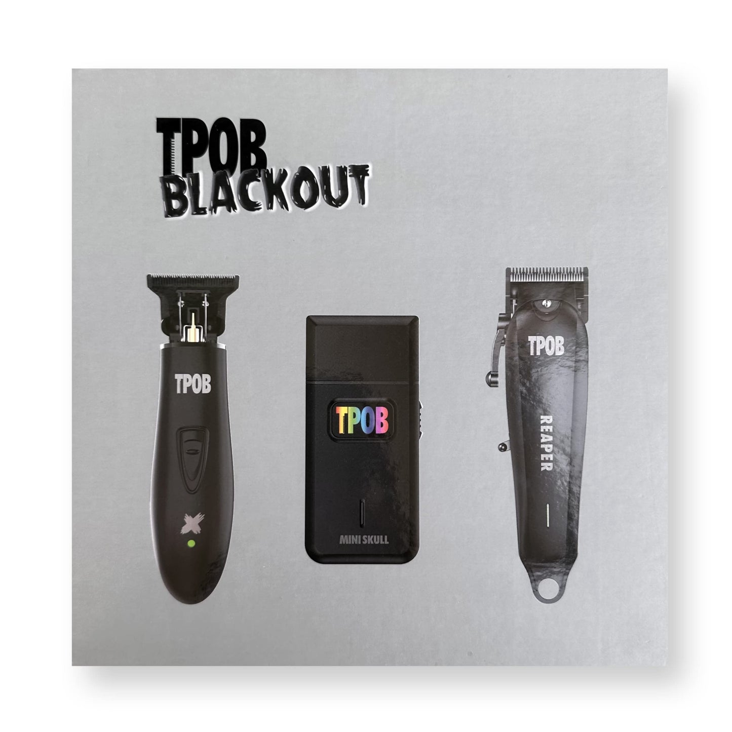 TPOB Slime 2 Black Clipper Trimmer Shaver Set Barber Hair Clippers for Men 6800 RPM with Rubber Case