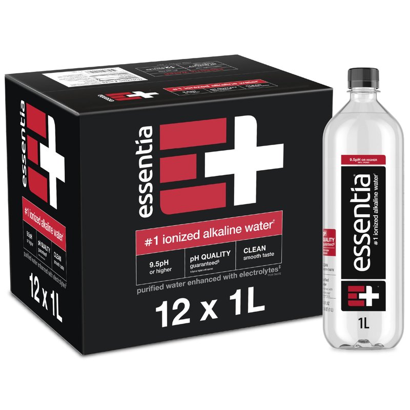 Essentia Ionized Alkaline Water, 9.5 Ph Until Opened, 99.9% Pure, Bottled Water, 12Pk