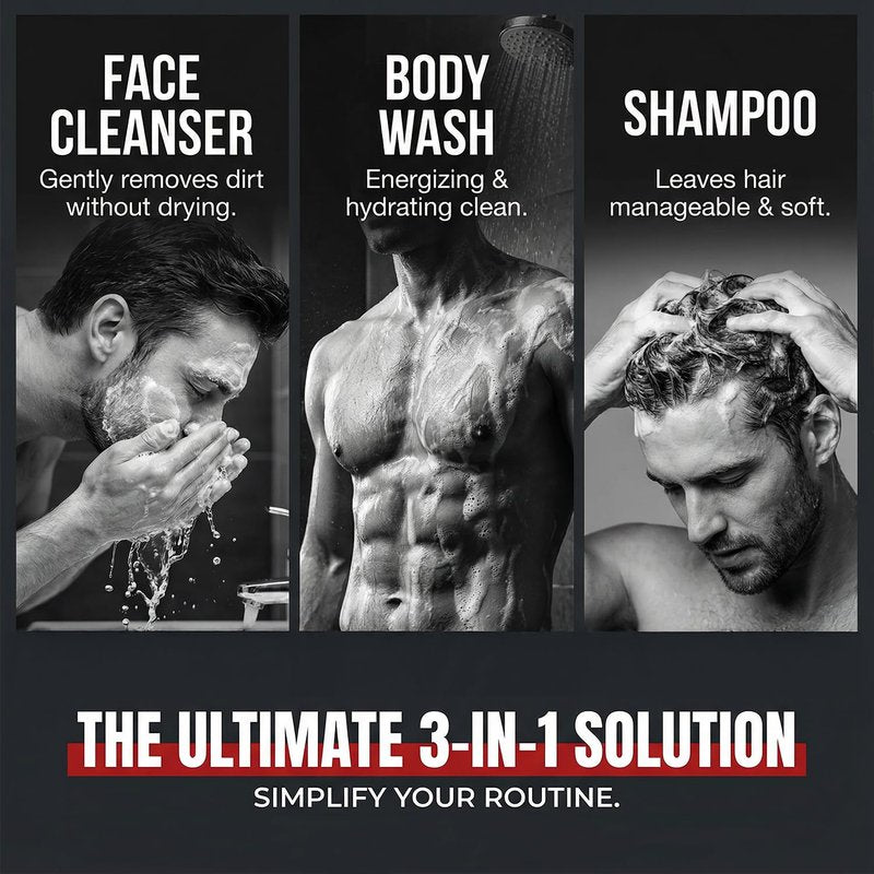 Dead Sea Collection Sandalwood Men’s Body Wash – 3 in 1 Body Wash for Men for Hair, Face & Body – Moisturizing Shower Gel with Dead Sea Minerals – Pack of 2 (33.8 fl oz each)