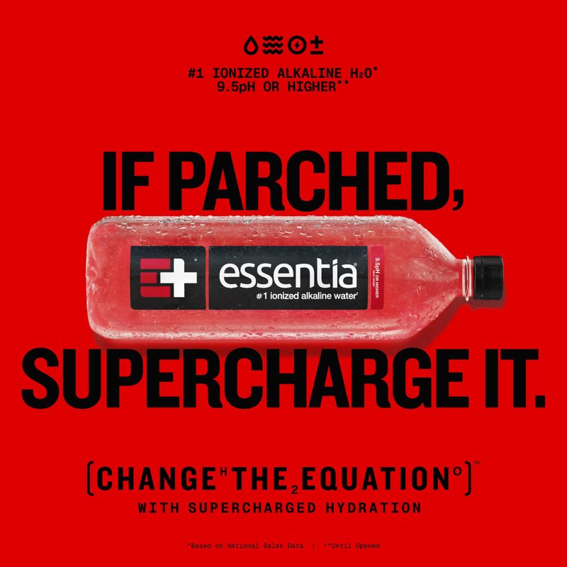 Essentia Ionized Alkaline Water, 9.5 Ph Until Opened, 99.9% Pure, Bottled Water, 12Pk