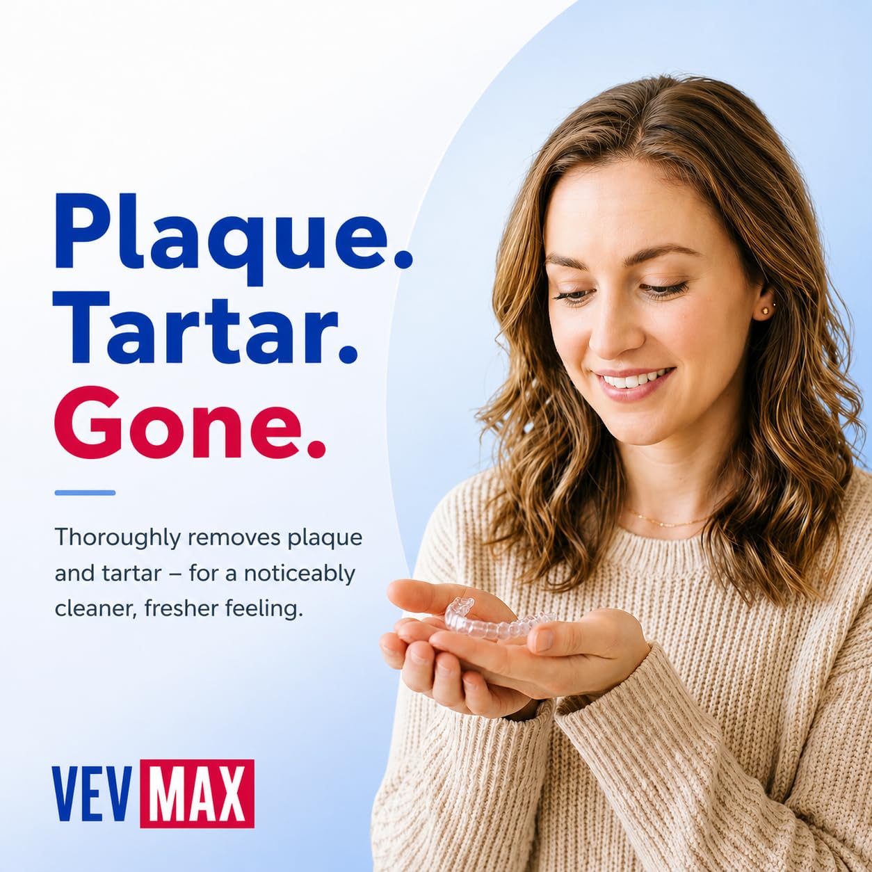 Vevmax Retainer Cleaner Tablets - 48 Tablets (1.5 Months Supply) - Denture Cleaning, Removes Stains & Odours, Freshens Aligners, Mouthguards, Nightguards - Perfect for Ultrasonic Retainer Cleaner
