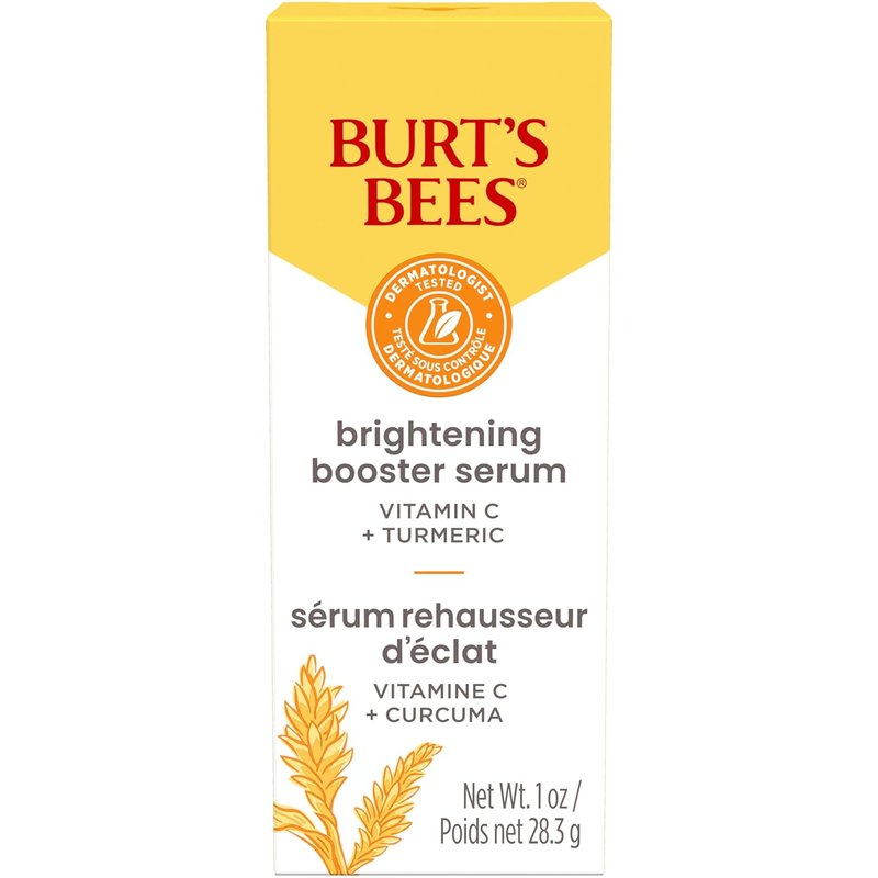 Burt's Bees Vitamin C Turmeric Facial Serum - Brightening & Hydrating for Dark Spots, Fine Lines | 1 oz