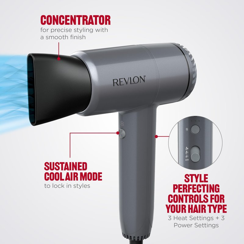 Revlon PowerMove Hair Dryer, Lightweight Blow Dryer with Salon-Quality Performance, Quicker Drying Powered by Advanced BLDC Motor