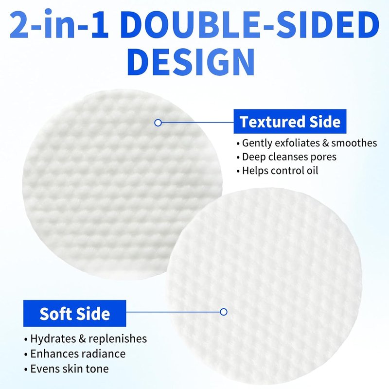 Skiennix BHA Salicylic Acid Toner Pads - Dual-Textured Exfoliation with Glycolic Acid & Niacinamide | 70 Pads + 4 Trial Pads