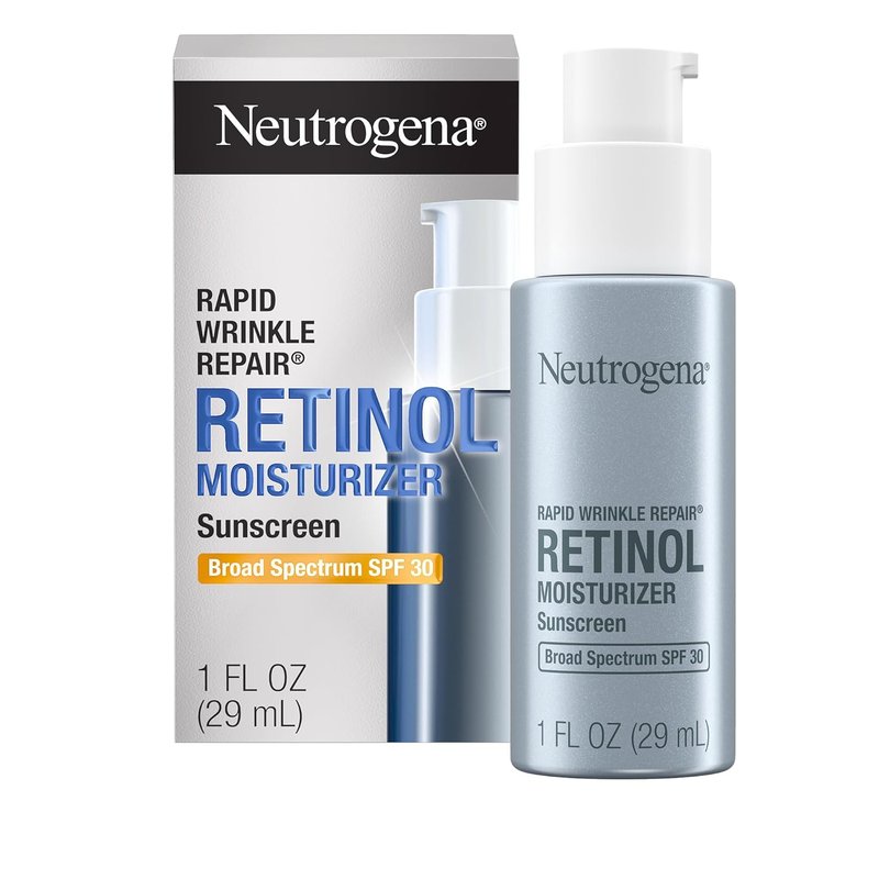 Neutrogena Rapid Wrinkle Repair - Retinol Face Moisturizer with SPF 30 | Anti-Aging Cream with Hyaluronic Acid, 1 fl. oz