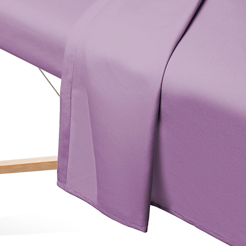Saloniture 3-Piece Microfiber Massage Table Sheet Set - Premium Facial Bed Cover - Includes Flat and Fitted Sheets with Face Cradle Cover - Lavender