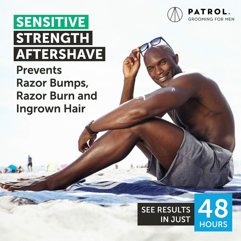 Bump Patrol Sensitive Strength Aftershave Treatment Serum – Razor Bump Stopper and Ingrown Hair Treatment for Men and Women, Alcohol Free Ingrown Hair Serum for Sensitive Skin