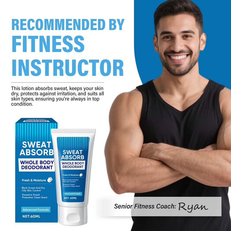 Face Antiperspirant，Antiperspirant for Men & Women, Sweat Absorbing Lotion-Fast-Absorbing，Long-Lasting Sweat Control, 60ml