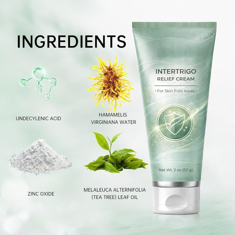 Intertrigo Cream by [Brand Name] - Soothing Skin Fold Care & Chafing Support | Fast-Drying, Non-Greasy Formula (2 oz, Pack of 2)