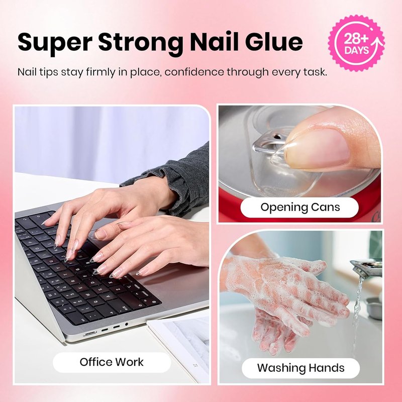 Beetles Press On Nail Glue - Quick-Drying 10ml Super Strong Formula for Acrylic & Fake Nails | No UV Light Needed